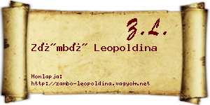 Zámbó Leopoldina névjegykártya